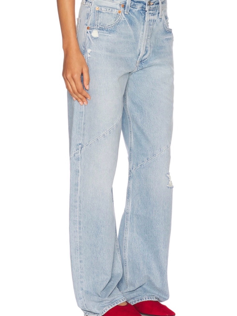 Citizens Of Humanity Light Blue High-Rise Wide Leg Jeans